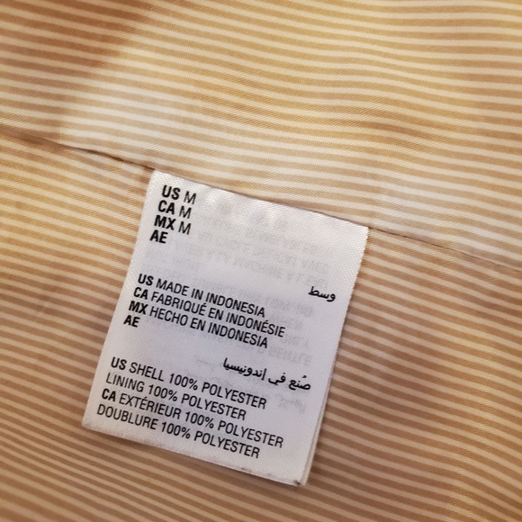 Charter Club Water Resistant jacket. Rain. Yellow. Women size M. No hood. - Picture 9 of 15